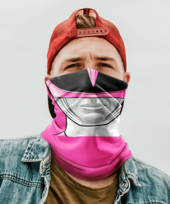 PINK RANGER FACE MASK NECK GAITER