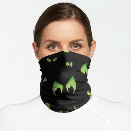 SPOOKY EYES SKATER FACE MASK NECK GAITER