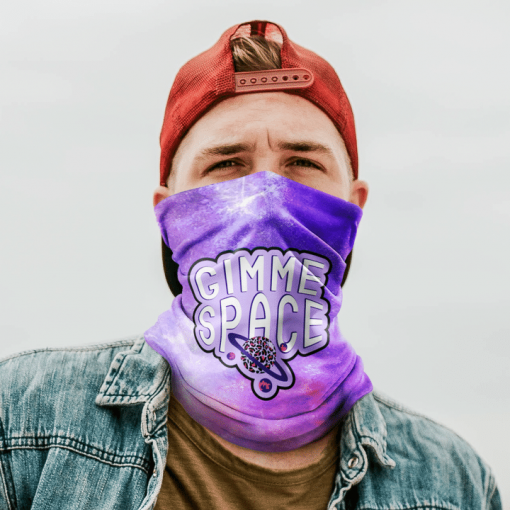 GIMME SPACE FACE MASK NECK GAITER