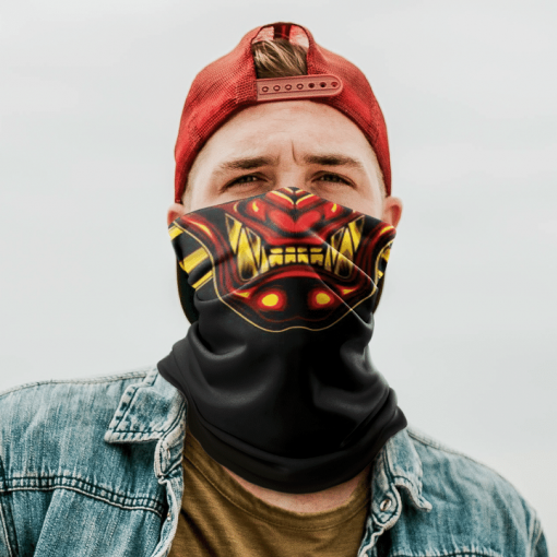 DEVIL RONIN AND CROSS SWORD FACE MASK NECK GAITER