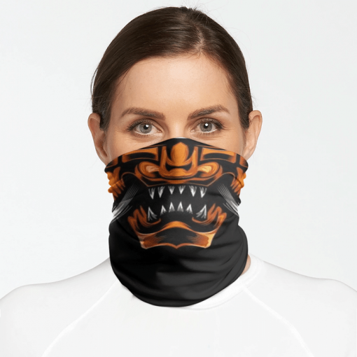 SAMURAI MASK CROSS KNIFE FACE MASK NECK GAITER