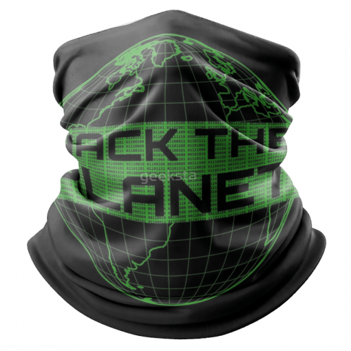 HACK THE PLANET FACE MASK NECK GAITER