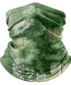 GREEN FLORAL FOR WOMEN MEN FACE MASK NECK GAITER