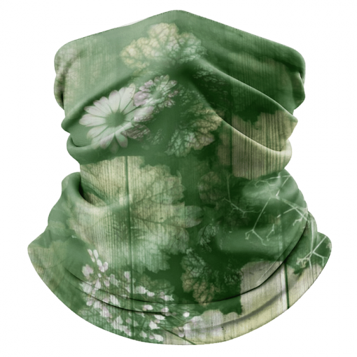 GREEN FLORAL FOR WOMEN MEN FACE MASK NECK GAITER