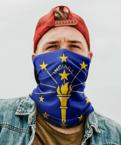 INDIANA FLAG FACE MASK NECK GAITER