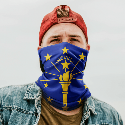 INDIANA FLAG FACE MASK NECK GAITER