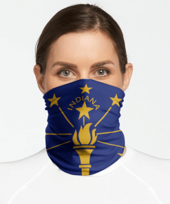 INDIANA FLAG FACE MASK NECK GAITER