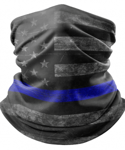 THIN BLUE LINE NECK GAITER, POLICE FACE MASK, AMERICAN FLAG FACE MASK FOR MEN WOMEN NECK GAITER