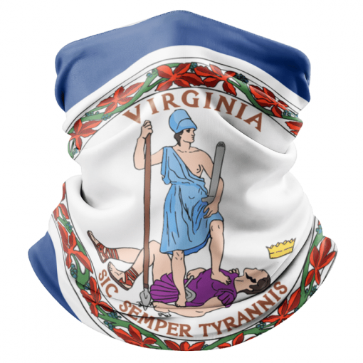 VIRGINIA FLAG FACE MASK NECK GAITER