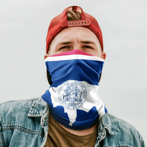 WYOMING FLAG FACE MASK NECK GAITER