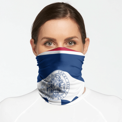 WYOMING FLAG FACE MASK NECK GAITER