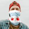 CHICAGO FLAG FACE MASK NECK GAITER