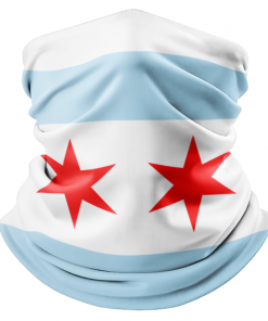 CHICAGO FLAG FACE MASK NECK GAITER