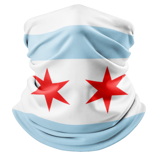 CHICAGO FLAG FACE MASK NECK GAITER