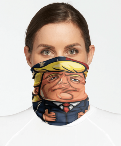 DONALD TRUMP MIX AMERICAN FLAG FACE MASK NECK GAITER