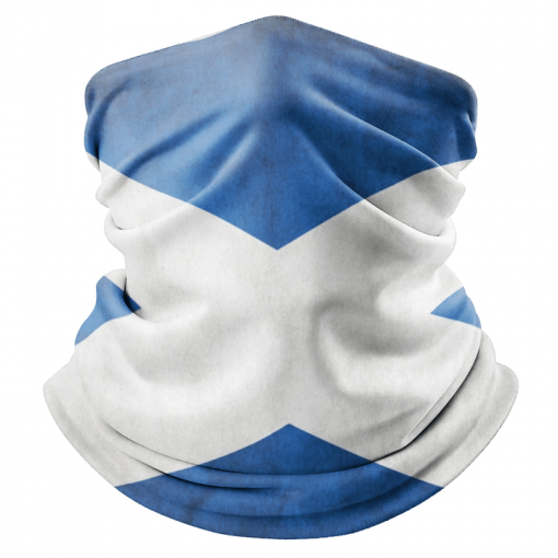 GRUNGE SCOTLAND FLAG FACE MASK NECK GAITER