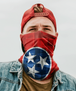 TENNESSEE STATE FLAG FACE MASK NECK GAITER