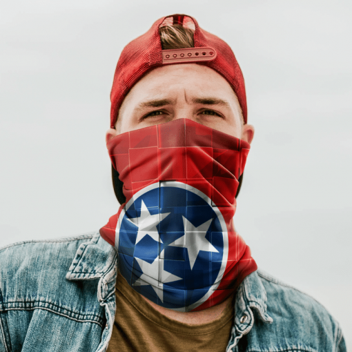 TENNESSEE STATE FLAG FACE MASK NECK GAITER