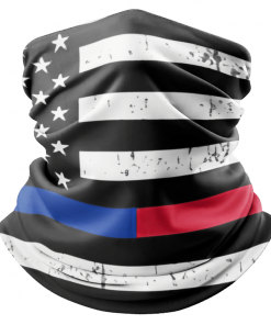 THIN BLUE RED LINE FLAG FACE MASK NECK GAITER