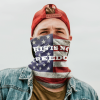 THIS IS NOT FREEDOM FACE MASK NECK GAITER- DISTRESSED AMERICAN FLAG FUNNY POLITICAL MESSAGE