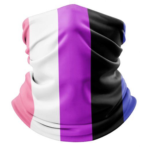 GENDERFLUID PRIDE FLAG FACE MASK NECK GAITER