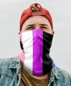 GENDERFLUID PRIDE FLAG FACE MASK NECK GAITER