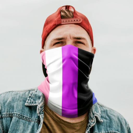 GENDERFLUID PRIDE FLAG FACE MASK NECK GAITER