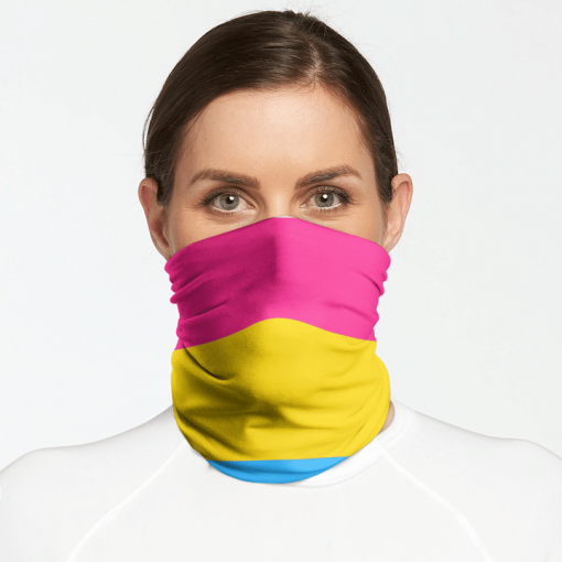 LGBTQ GAY QUEER PANSEXUAL PRIDE FLAG FACE MASK NECK GAITER