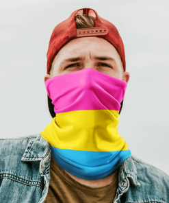 LGBTQ GAY QUEER PANSEXUAL PRIDE FLAG FACE MASK NECK GAITER