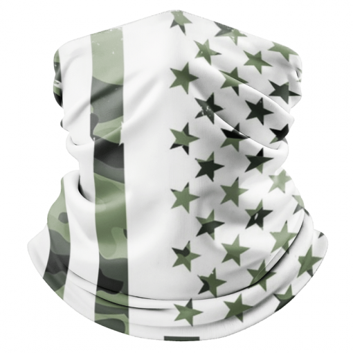 MILITARY GREEN AMERICAN FLAG FACE MASK NECK GAITER