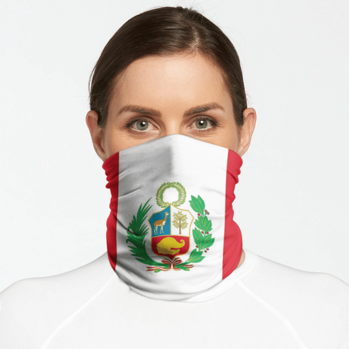 PERU FLAG FACE MASK NECK GAITER