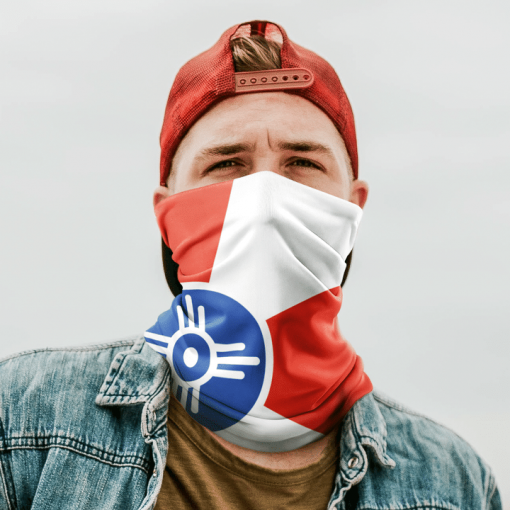 WICHITA FLAG FACE MASK NECK GAITER