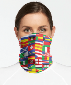 WORLD FLAGS FACE MASK NECK GAITER