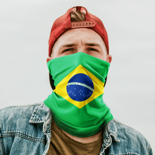BRAZIL FLAG FACE MASK NECK GAITER