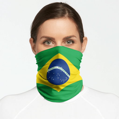 BRAZIL FLAG FACE MASK NECK GAITER