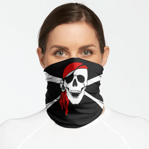 PIRATE FLAG FACE MASK NECK GAITER