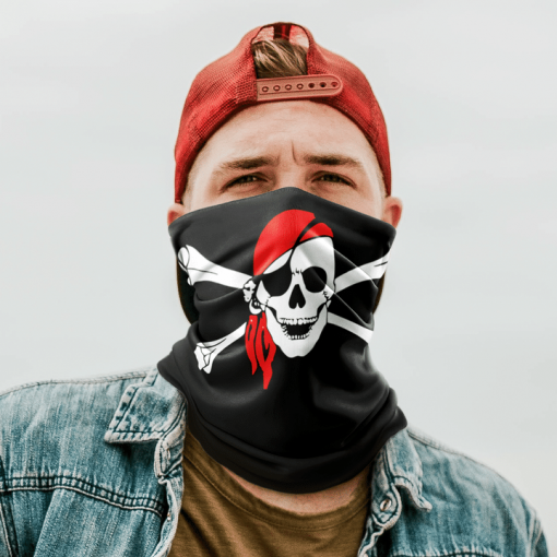 PIRATE FLAG FACE MASK NECK GAITER