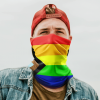 PROGRESSIVE LGBT PRIDE RAINBOW FLAG FACE MASK NECK GAITER