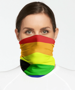 PROGRESSIVE LGBT PRIDE RAINBOW FLAG FACE MASK NECK GAITER