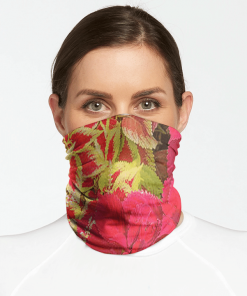 RED COLEUS PHOTO ART FACE MASK NECK GAITER