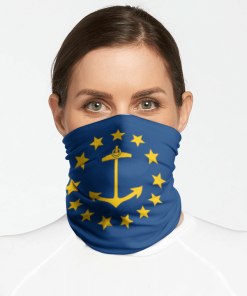 RHODE ISLAND FLAG FACE MASK NECK GAITER