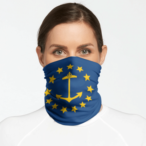 RHODE ISLAND FLAG FACE MASK NECK GAITER