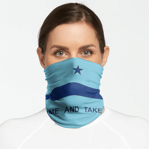 TEXAS HISTORY COME AND TAKE IT FLAG FACE MASK NECK GAITER