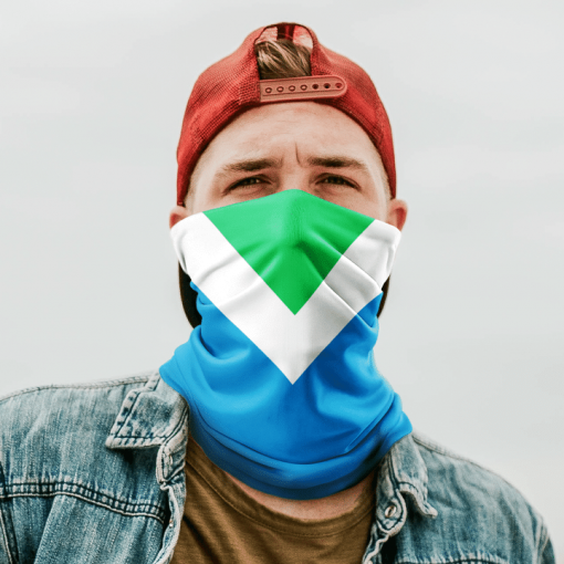 VEGAN FLAG FACE MASK NECK GAITER