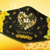 Fight Like A Kid Yellow Ribbon Butterfly Heart Sunflower Childhood Cancer Awareness Face Mask