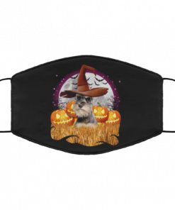 Funny Schnauzer Halloween Costum Face Mask