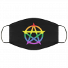 Gay Witch Pride Rainbow Pentagram Face Mask