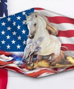 Patriotic Horse American Flag Awesome Face Mask