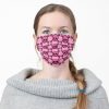 Pink Skull Emo Girl Cloth Face Mask