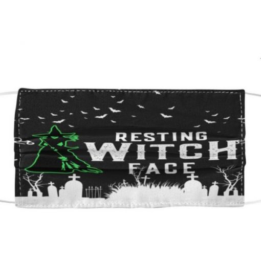 Resting Witch Face Funny Halloween Face Mask